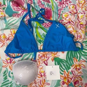 Large Sky Blue Boutine Bikini Top